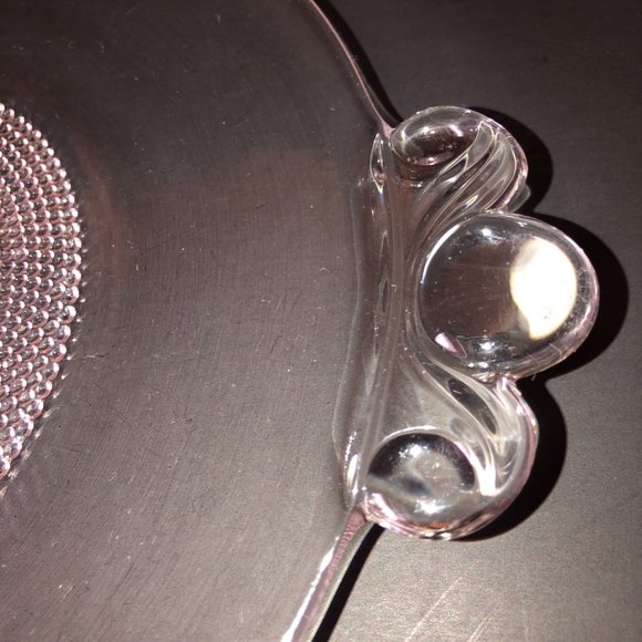 Vtg Duncan & Miller Teardrop Clear Glass Plate Platter 13-3/8" 2-Handled Handles - Picture 6 of 9